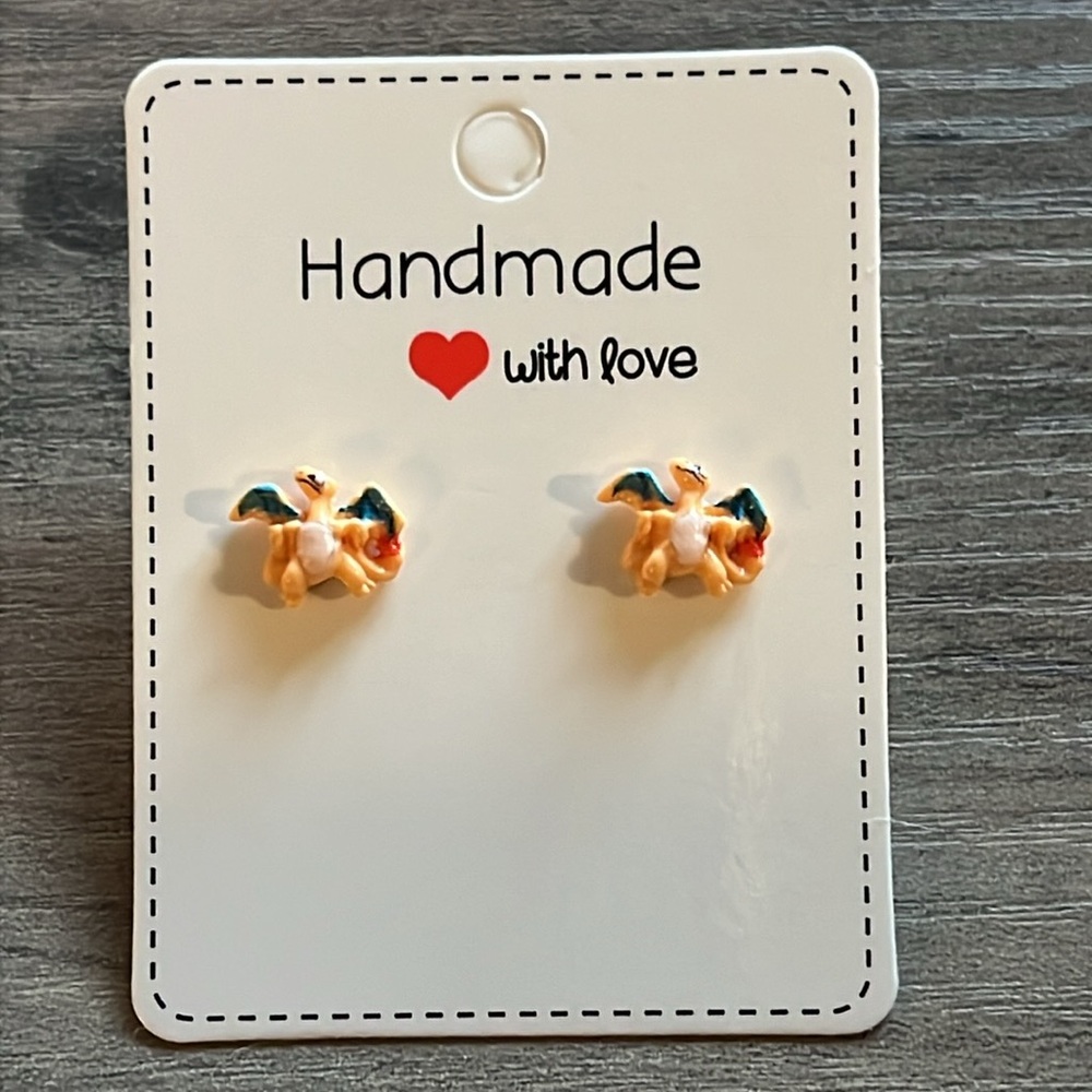 Handmade Charzard earrings